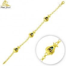 Gümüş Nazar Boncuklu  Bilezik/Bileklik     